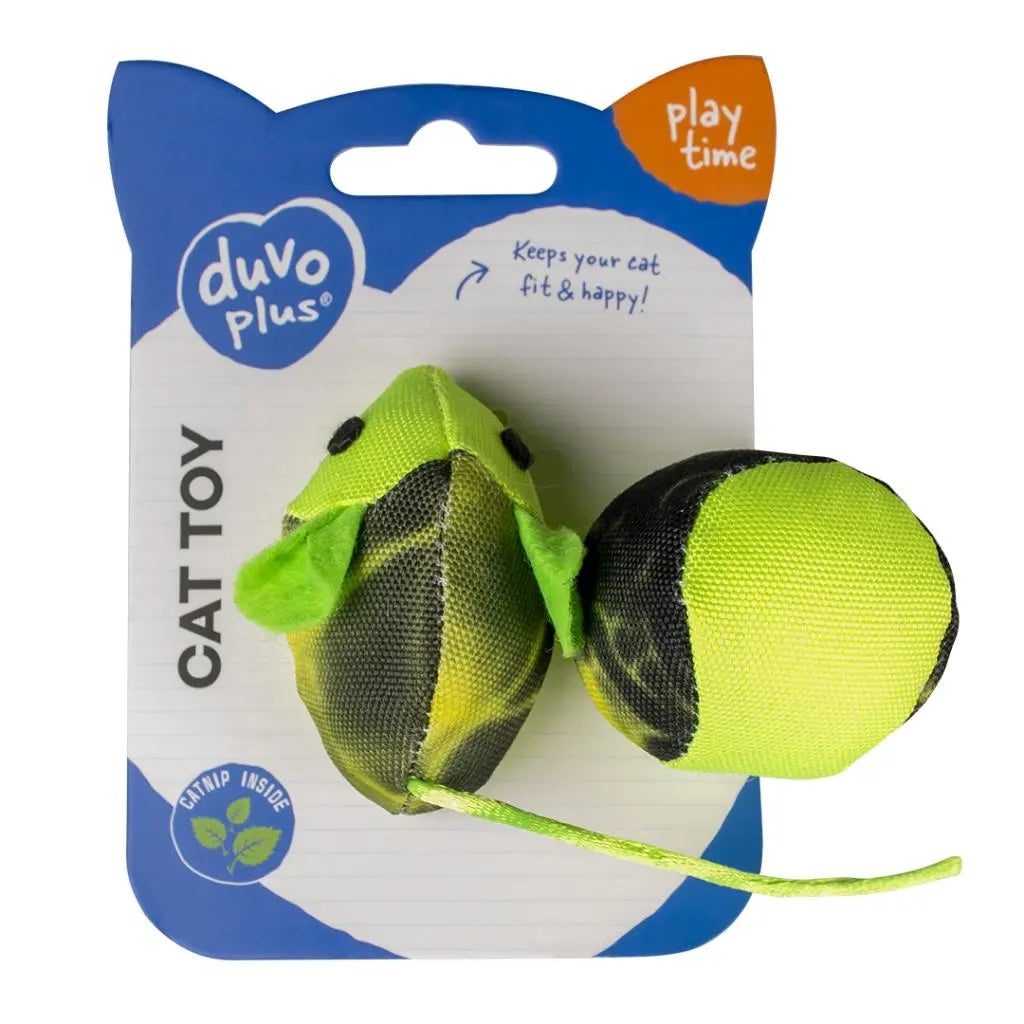 Duvo Mouse & Ball 2Pc Green - 16 x 3.8 x 4cm