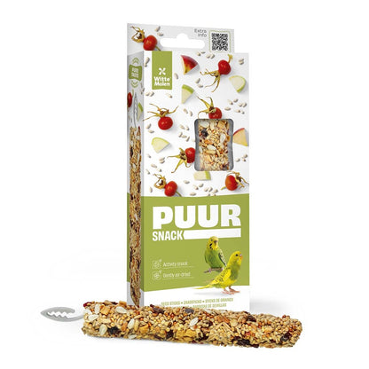 Witte Molen Puur Sticks With Rosehip & Apple For Budgie - [Weight - 60g]