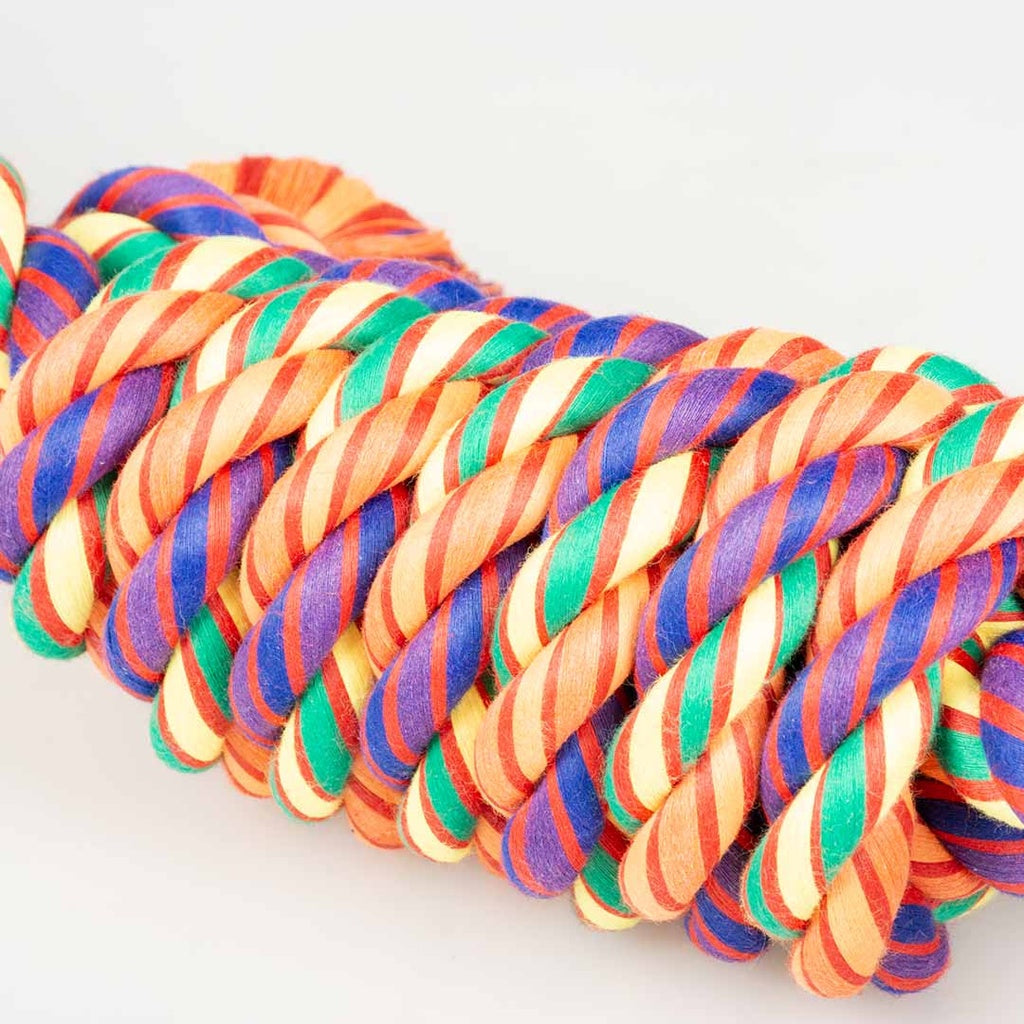 Duvo+ Tug Toy-Multicolour Cotton Rope-2 knots- 55x10x7cm