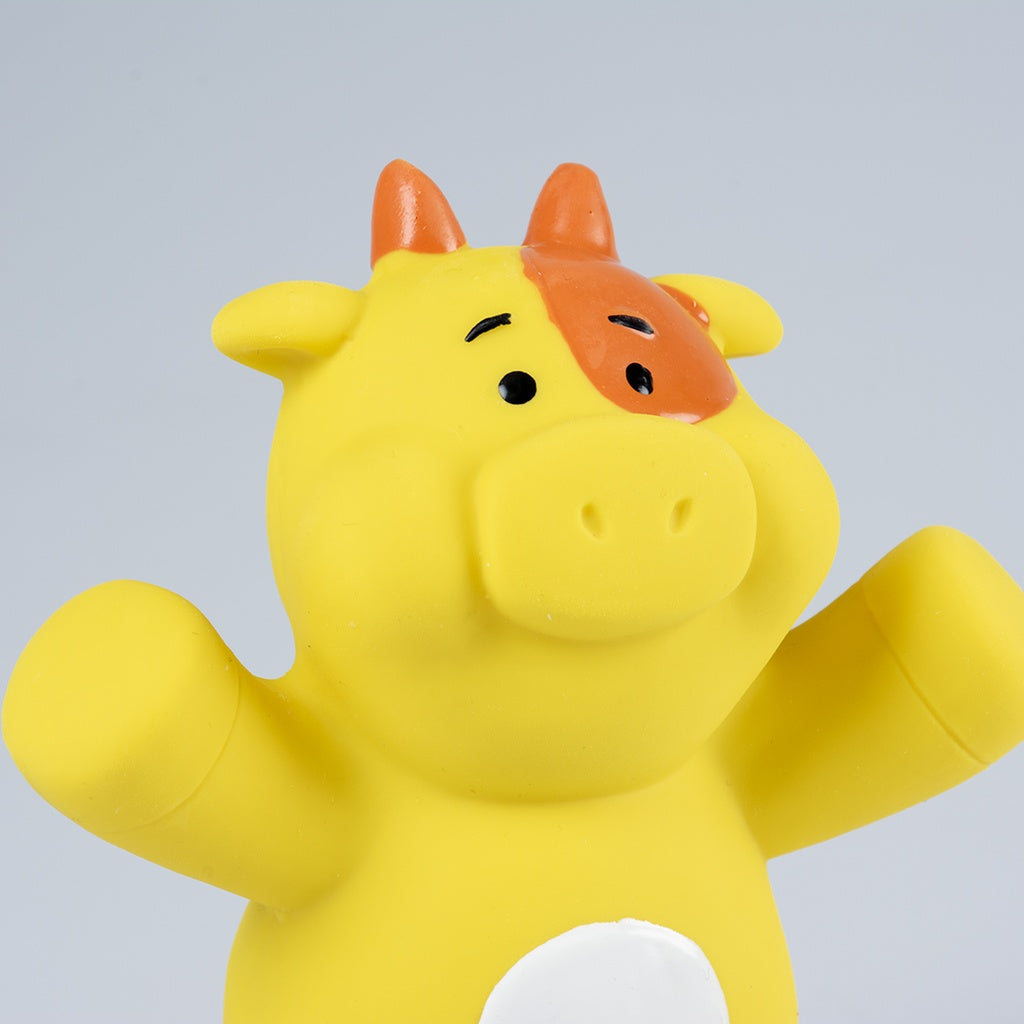 Duvo+ Latex Cow Raising Hand 11X5.5X12Cm Yellow