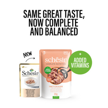 Schesir Complete & Balanced Nutrition Wet Cat Food in Jelly Pouch- Tuna With Salmon 6x85g