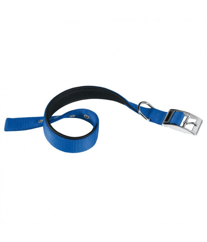 Ferplast Daytona C Nylon Dog Collar[Color - Blue, Dimension - 40-63cm x 40mm]