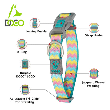 DOCO Jacquard Weave Collar-2.0 x 27-37cm [Size-Small]
