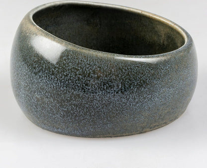 Duvo+ Feeding Bowl Stone Obliq Raw - 170ml - 11x11x6cm - [Grey]