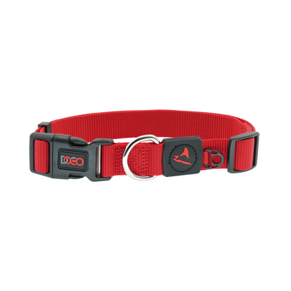 DOCO Signature Nylon Collar - 1.0 x 21-30cm [Color - Red, Size - XS]