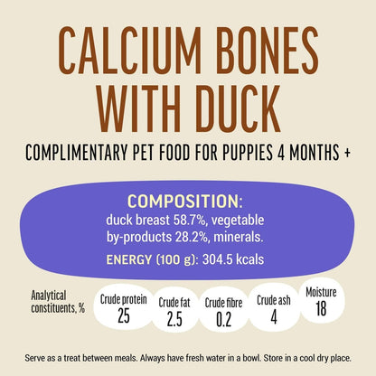 Dog Fest Calcium Bones With Duck For Puppies - 90g (3.17oz)[Weight - 90g]