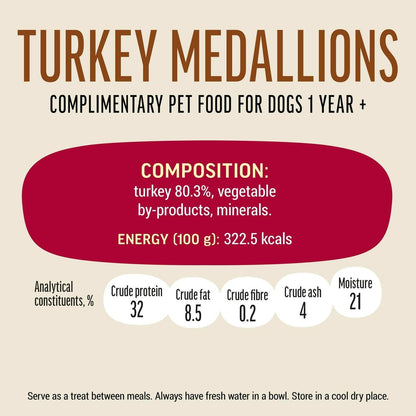 Dog Fest Turkey Medallions For Small Breeds[Weight - 55g]