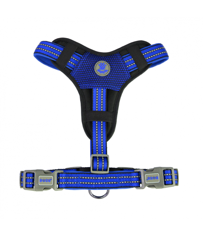 DOCOÂ® VARIO Chest Plate Harness w/Neoprene (DCV206)[Color - Blue, Size - M]