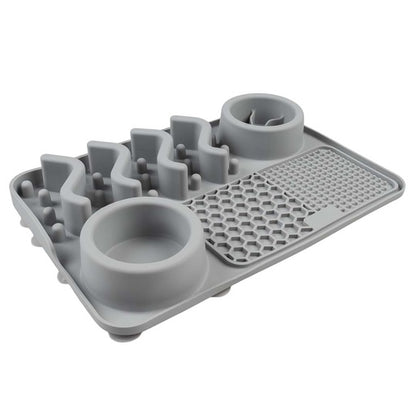 Duvo+ Slow down feeder 4-in-1 Grey 30x20x4cm