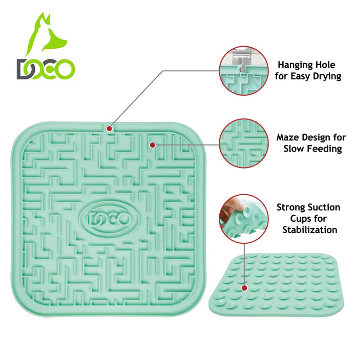 DOCO Licking Mats for Dogs and Cats 20cm x 20cm(O/S) Carambola