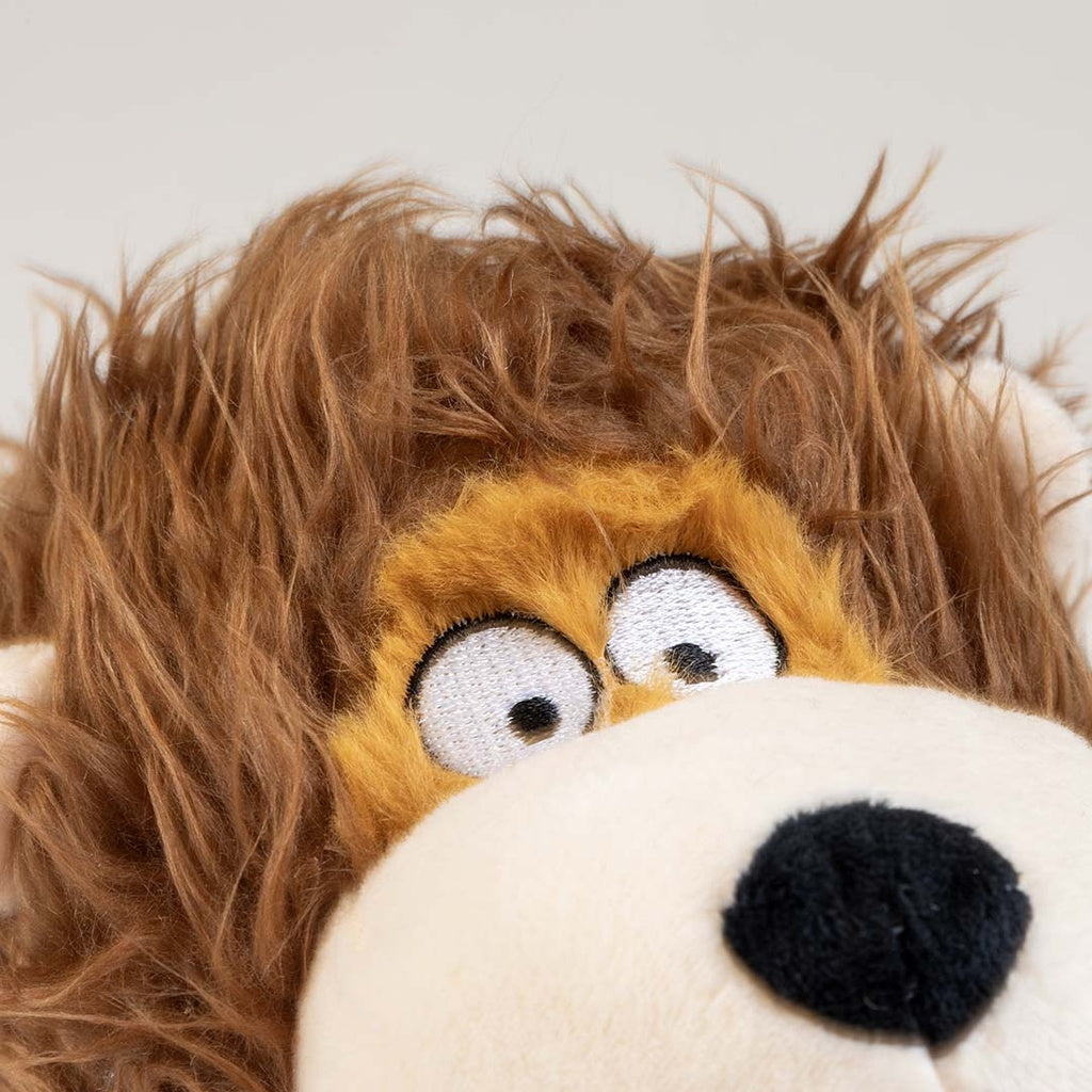 Duvo+ Plush Wildlife Lion With Rope Dog Toy 23x14x22cm - Brown