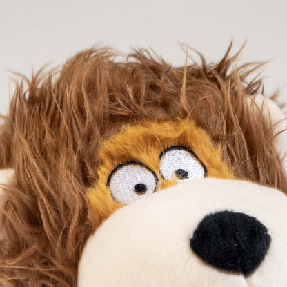 Duvo+ Plush Wildlife Lion With Rope Dog Toy 23x14x22cm - Brown