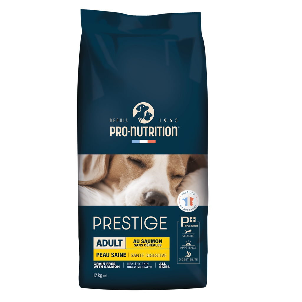 Pro Nutrition Prestige Adult Dog Food ÃƒÂ¢Ã¢â€šÂ¬Ã¢â‚¬Å“ All Sizes ÃƒÂ¢Ã¢â€šÂ¬Ã¢â‚¬Å“Healthy skinÃƒÂ¢Ã¢â€šÂ¬Ã¢â‚¬Å“ SalmonÃƒÂ¢Ã¢â€šÂ¬Ã¢â‚¬Å“GrainFree ÃƒÂ¢Ã¢â€šÂ¬Ã¢â‚¬Å“ 12kg
