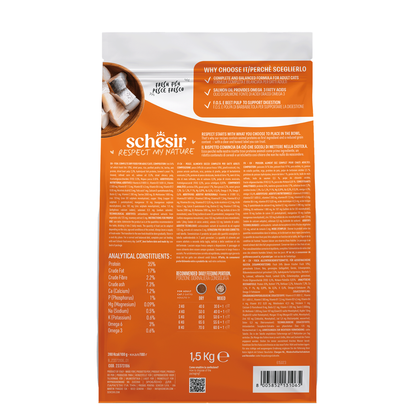 Schesir Monoprotein Adult Dry Cat Food – Fresh Fish-1.5kg