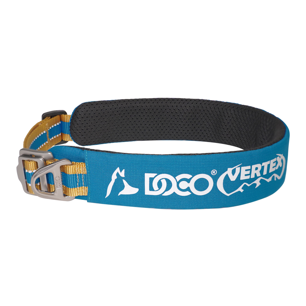 DOCO VERTEX Reflective Ultralight Mesh Collar For Dogs-2.0 x 45-55cm-Coral Sea