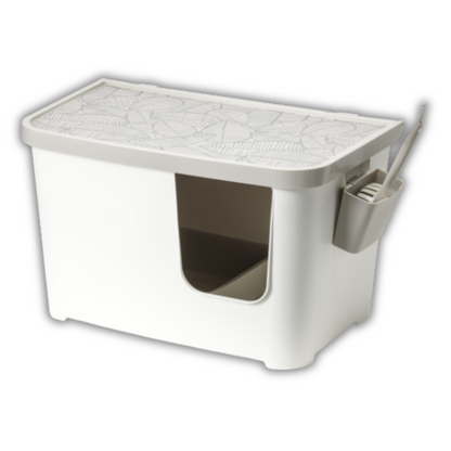 Moderna Casetta Camelia Revolutionary Litter Box- Soft White, L 75.7 x W 45 x H 45 cm
