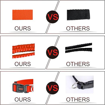 DOCO Signature Nylon Collar - 2.0 x 34-51cm[Color - Orange, Size - M]