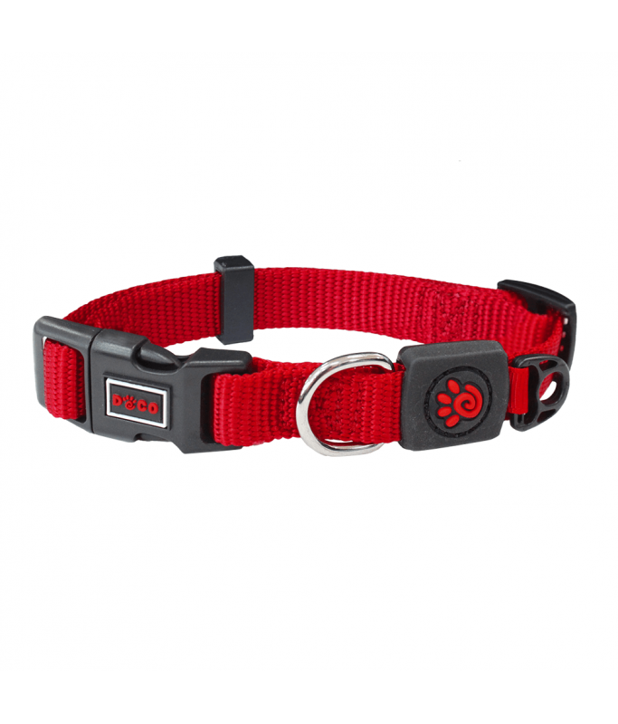 DOCO Signature Nylon Collar - 2.0 x 34-51cm[Color - Maroon, Size - M]