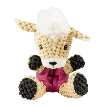 Duvo+ Plush & Rubber Sheep Dispenser Multicolour, 18x12x11cm