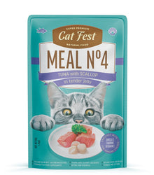 Cat Fest Meal No 4 Cat Food in Jelly-Tuna With Scallop 12x50g 12pcs/box
