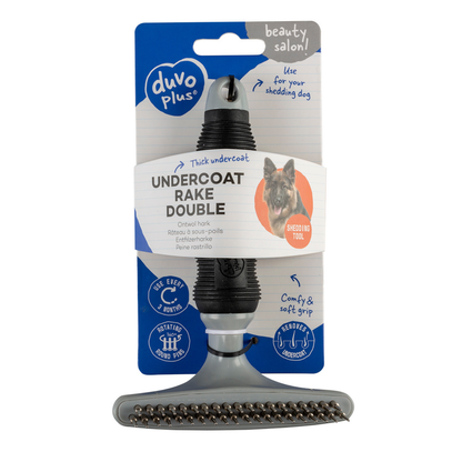 Duvo+ Dematting Rake 37 Pins Black/Grey