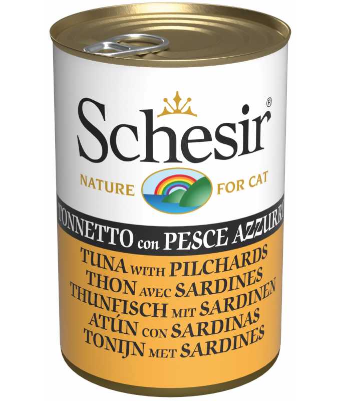 Schesir Cat Can-Wet Food Tuna with Pilchards-6x140g