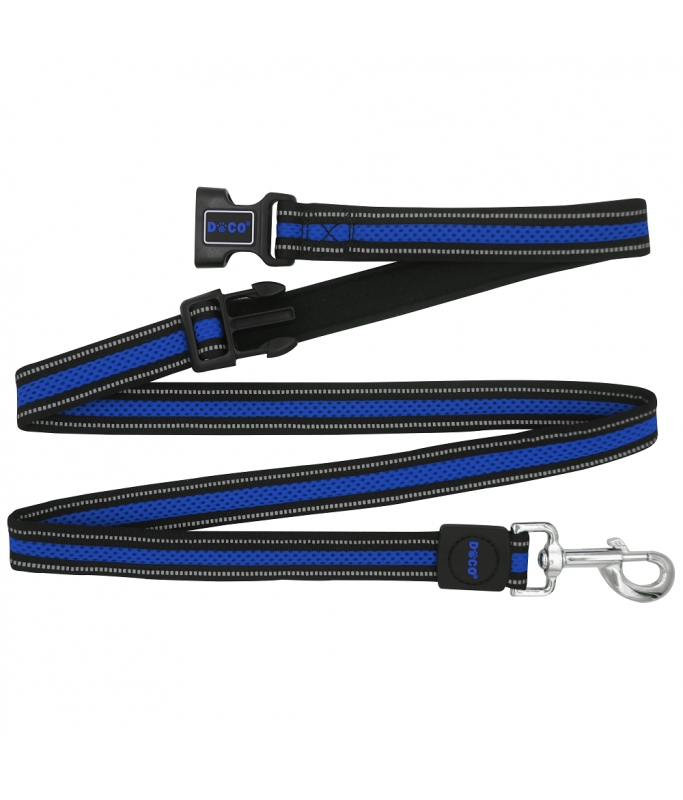 DOCOÂ® Athletica Easy-Snap Air Leash 6ft (DCA1372)[Color - Blue, Size - S]