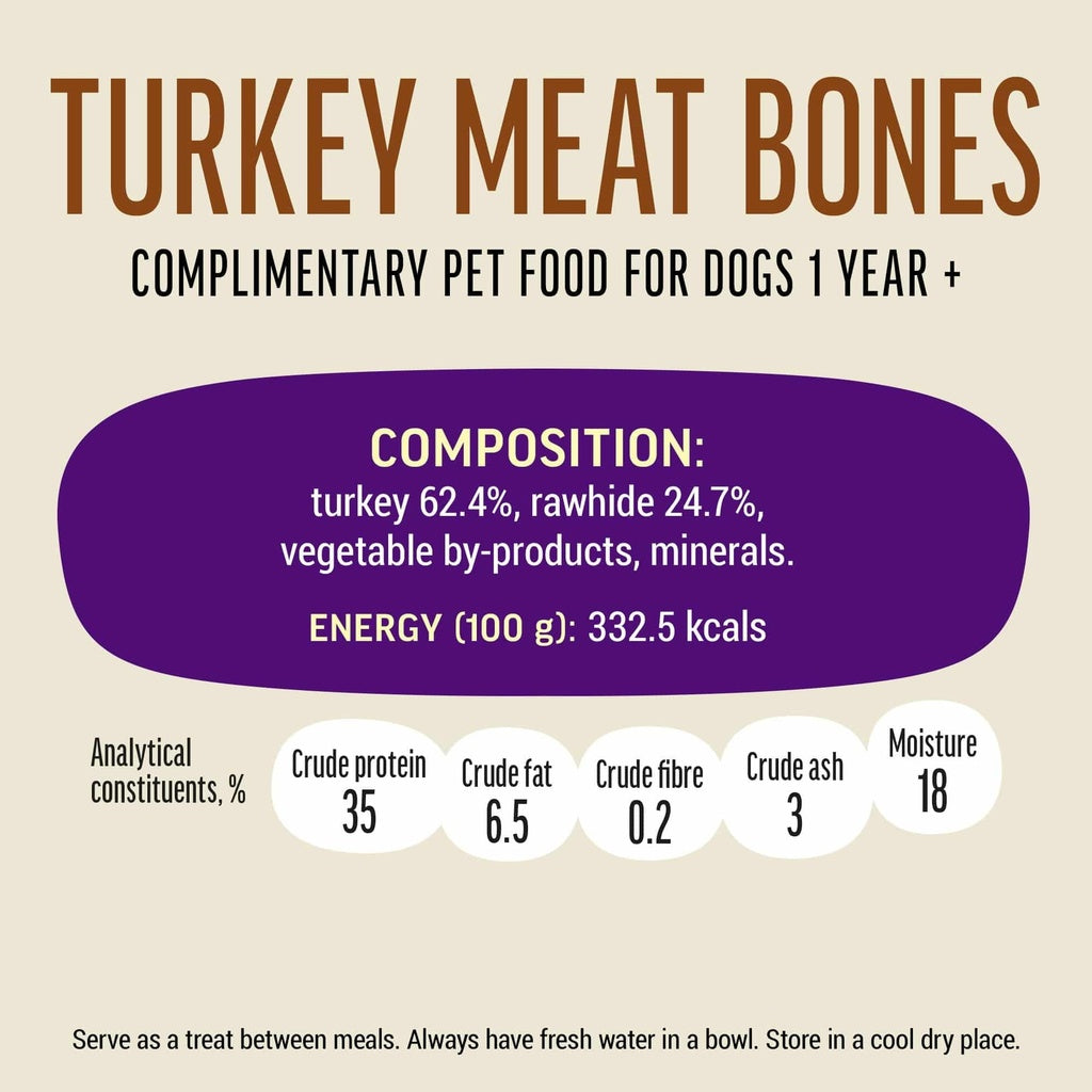 Dog Fest Turkey Meat Bones For Small Breeds[Weight - 55g]