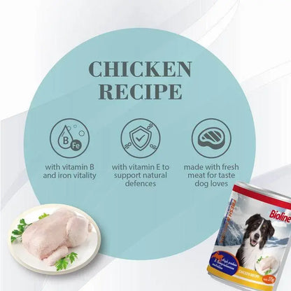 Bioline Canned Dog Food 375g-[Flavor-Chicken Meat]