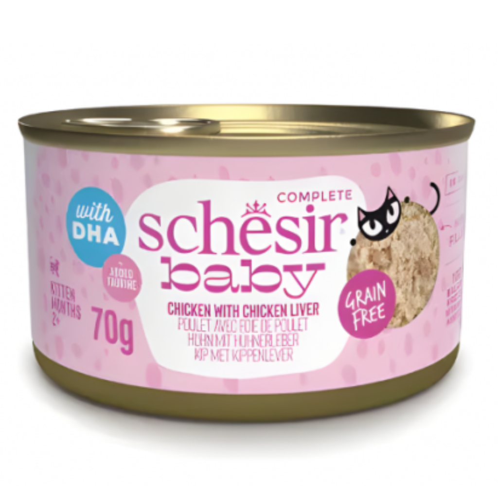 Schesir Baby Kitten Wholefood - Chicken With Chicken Liver 6x70g