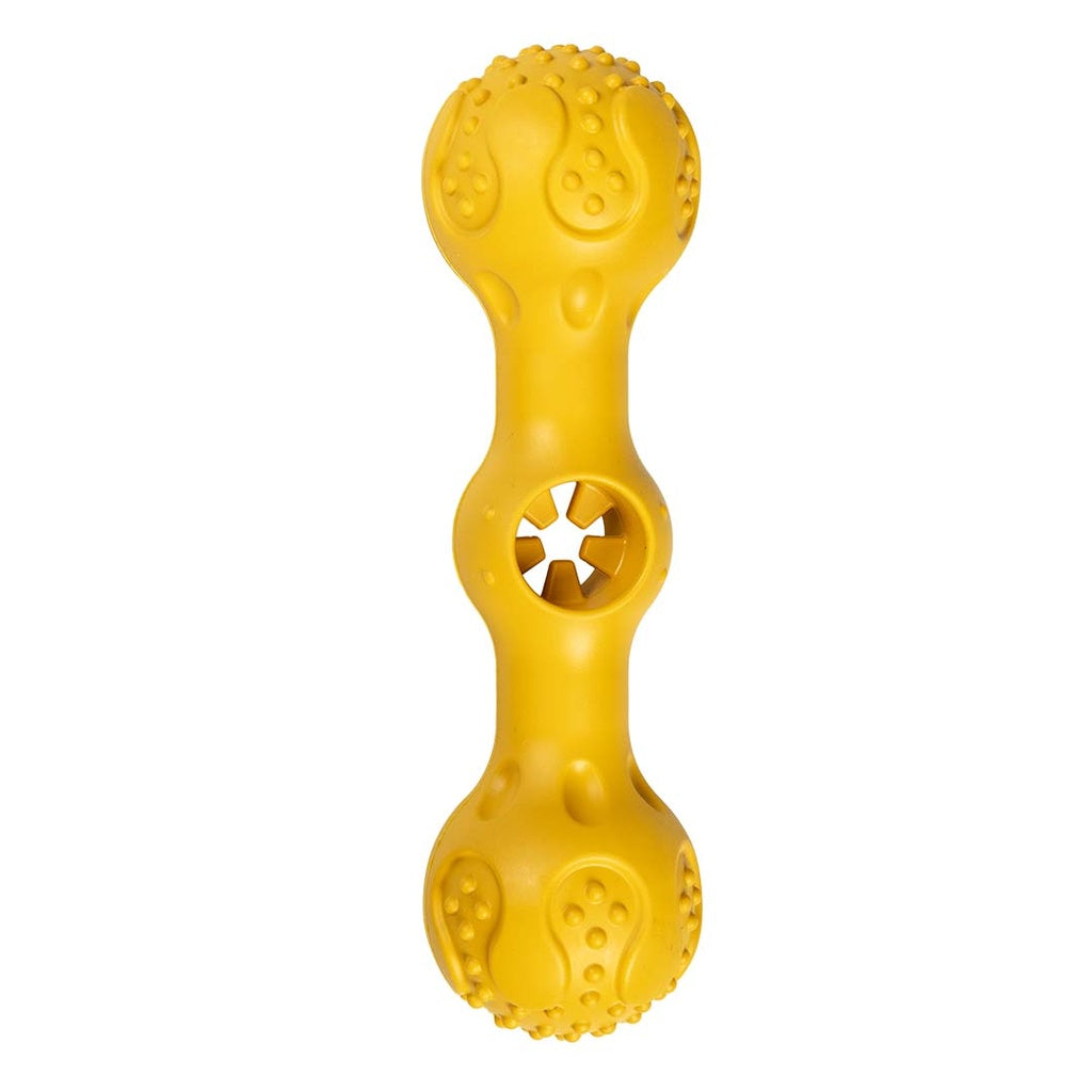Duvo+ Feeding toy Griplay bone Yellow - Dog Toy 16.6x5x5cm