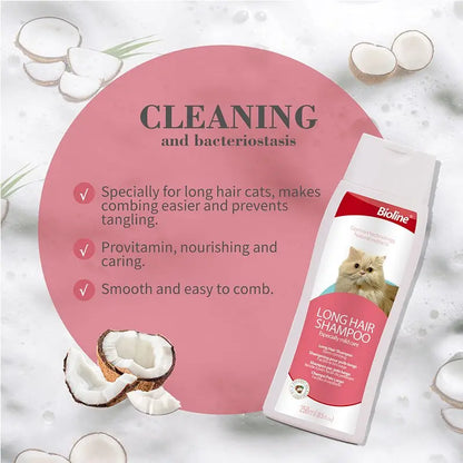 Bioline Long Hair Shampoo Cat-250ml