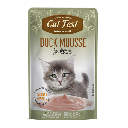 Cat Fest Duck Mousse For Kittens 12x70g 12pcs/box