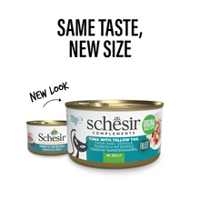 Schesir Complements Cat Wet Food in Jelly Can- Tuna With Yellow Tail 6x70g