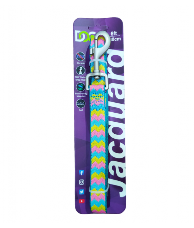 DOCOÂ® Stitched- Weaved Dog Leash 6ft (DCJ1072)[Size - S, Color - D24]