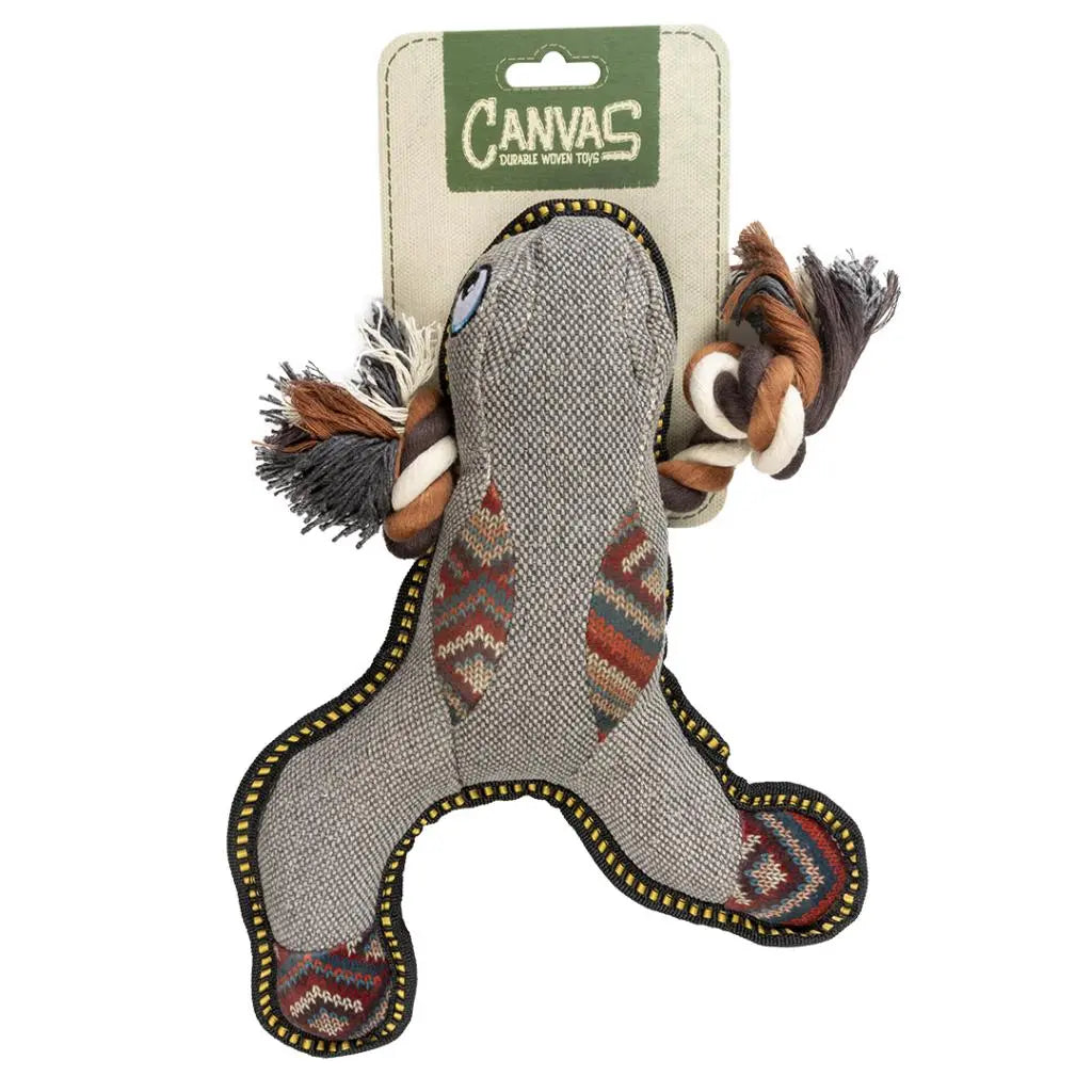 Duvo+ Canvas Frog 30x27x7cm, Grey