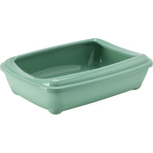 Moderna Arist-O-Tray-Cat Litter Tray 43 x 30.9 x 12.3 cm (With Rim, Size - M)-Green