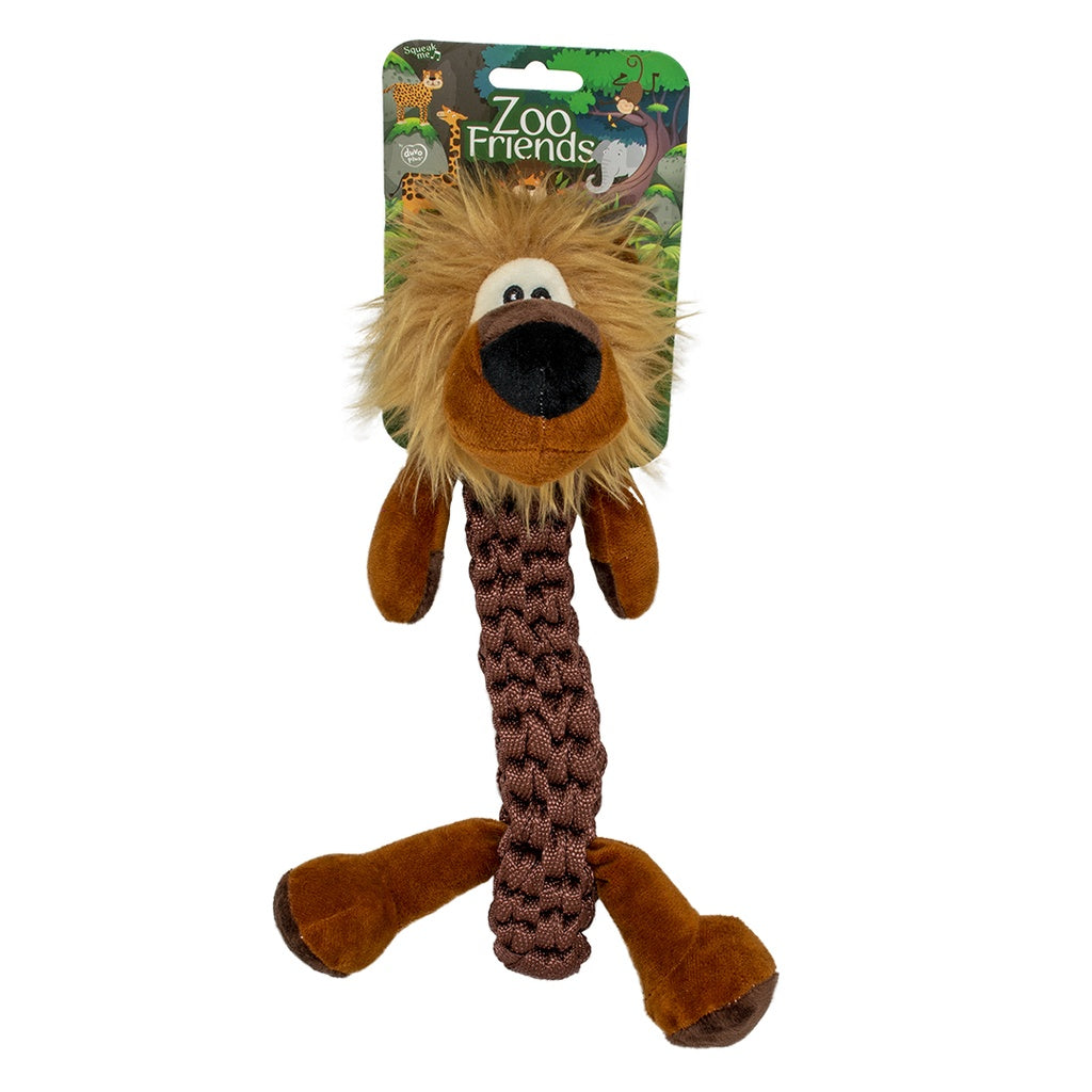Duvo+ Zoo Friends Leo Lion Stick Brown - Dog Toy 32x22x11.5cm