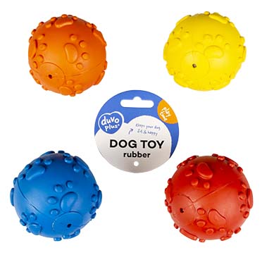 Duvo+ Vinyl Treat Ball Paws Ã˜7.5cm Mixed Colors