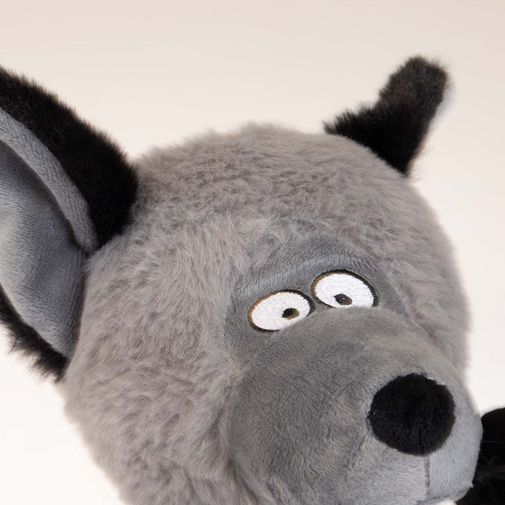 Duvo+ Plush Wildlife Coyote With Rope Dog Toy 23x14x22cm - Grey