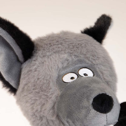 Duvo+ Plush Wildlife Coyote With Rope Dog Toy 23x14x22cm - Grey