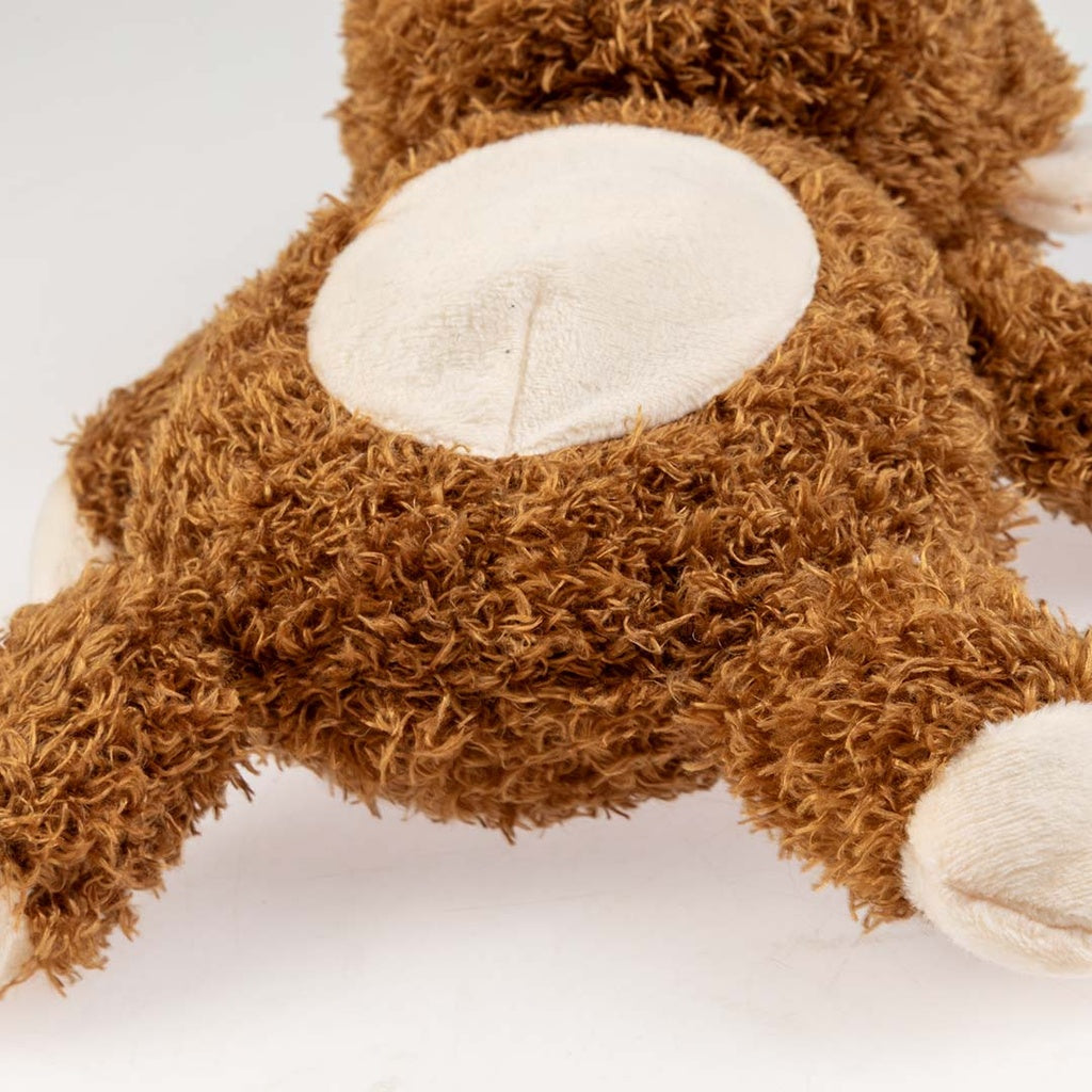 Duvo+ Plush Wildlife Monkey Crackle Dog Toy 22x13x26cm - Brown