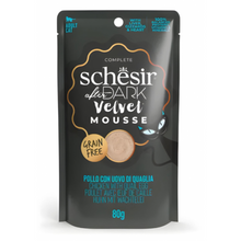 Schesir After Dark Velvet Mousse For Cat - Chicken With Quile Egg 6x80g