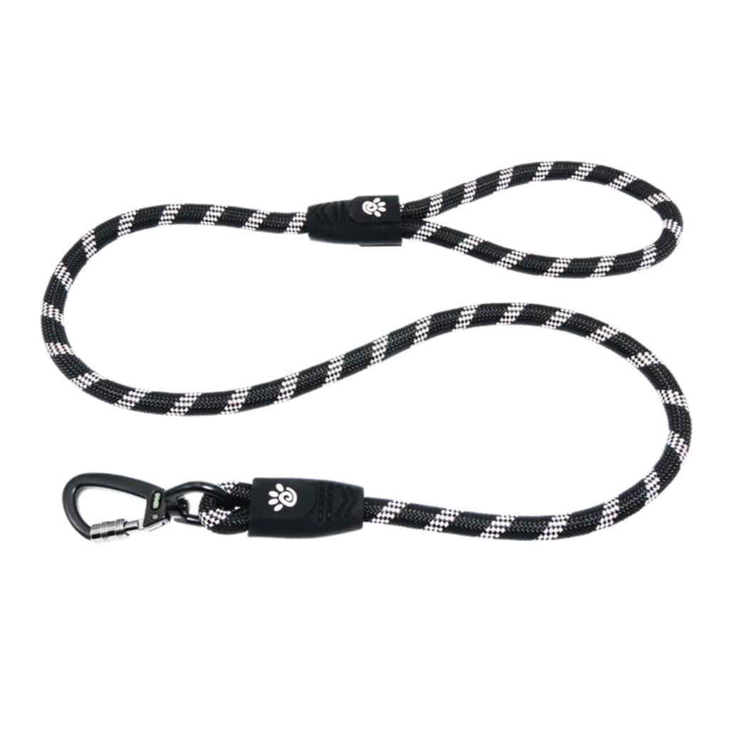 DOCO® Reflective Rope Leash With soft Rubber Handle Ver.5-Large-Ø13mm x 120cm - Click & Lock Snap