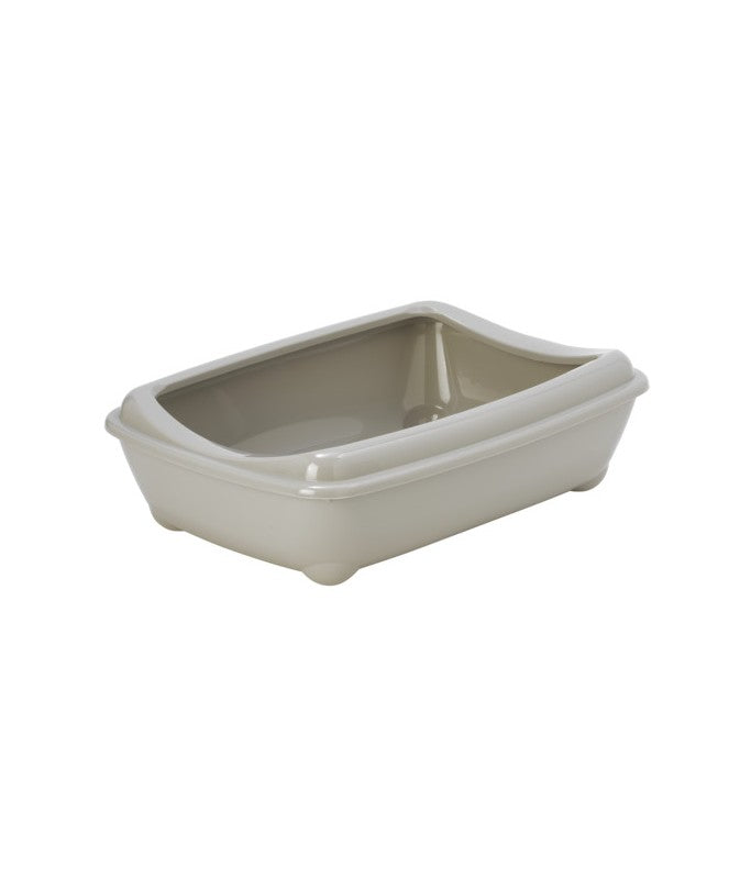 Moderna Arist-O-Tray-Cat Litter Tray (With Rim) 57.2 x 43.2 x 15.7 cm-Grey