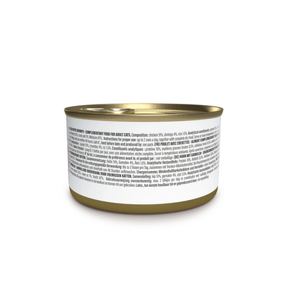 Schesir Wet Cat Food In Broth Can-Chicken With Shrimp 70g
