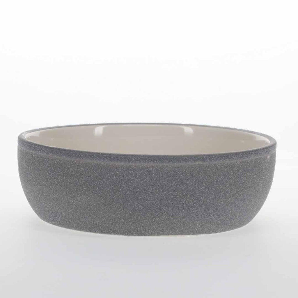 Duvo+ Feeding Bowl-Stone-Sandy ocean S - 380ml - 14x14x4cm Grey-blue