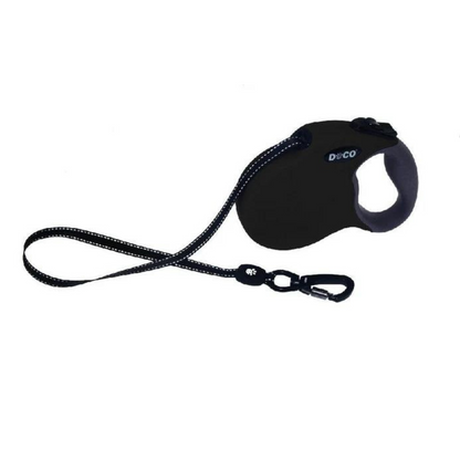 Doco® Adventure Retractable Leash 5 Meter/16' Up To 50Kg[Color - Black, Size - L]