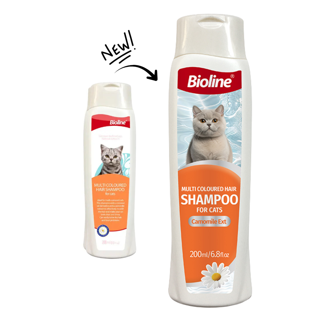 Bioline Multi Coloured Hair Shampoo For Cats-200ml [MOQ 3PCS]