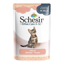 Schesir Kitten Care 3-12 in Jelly Chicken Pouch 5x85g